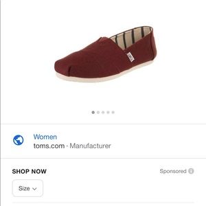 Toms brand new classics SZ 8 NWT